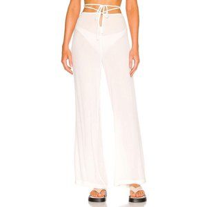 Adam Selman Sport Vacation Pants White Tie Waist